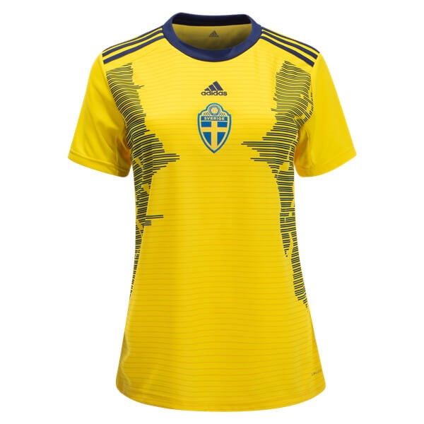 Camiseta Suecia Replica Primera Ropa Mujer 2019 Amarillo